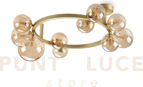 Perlage lampadario da soffitto 10 luci attacco g9 ambra lampadine i...