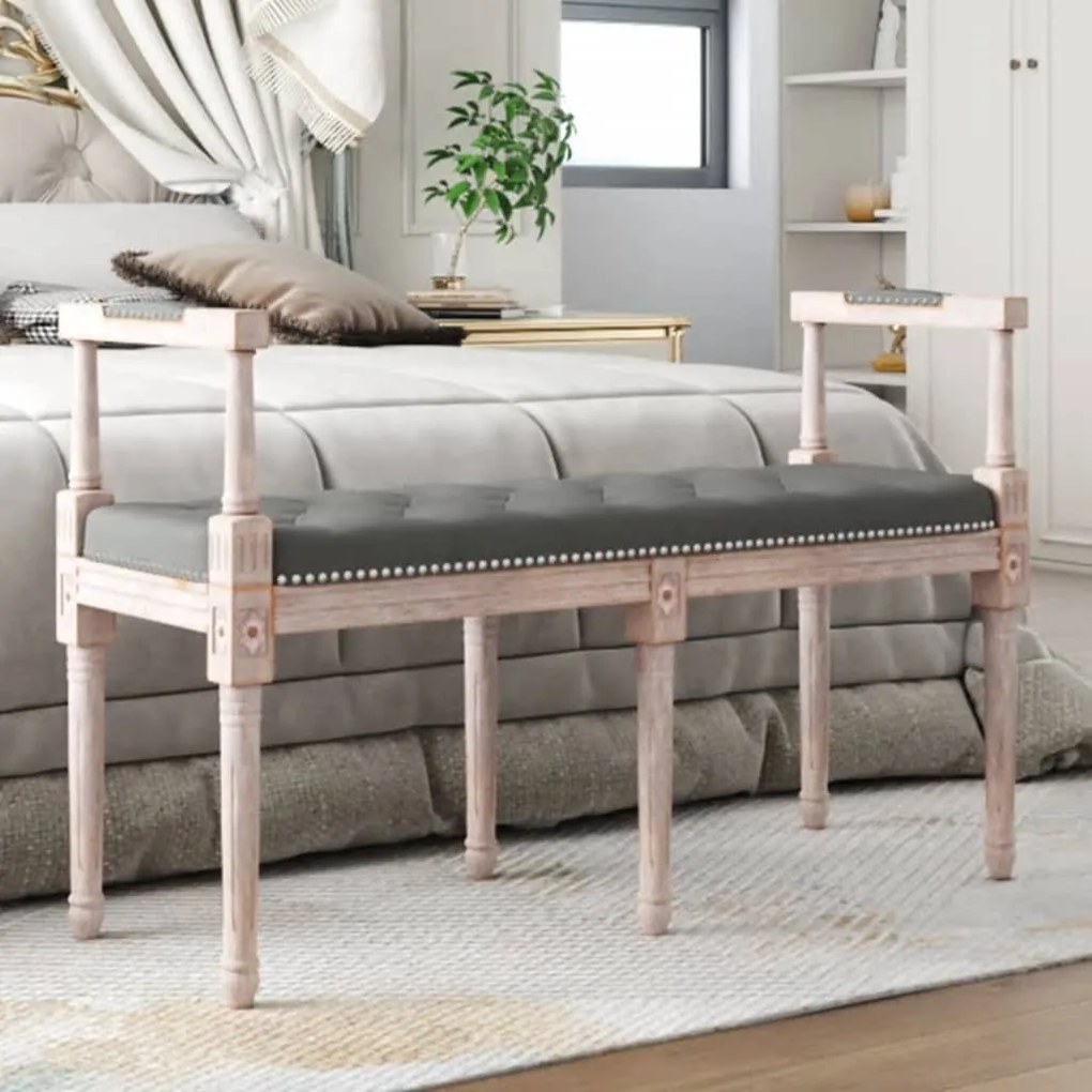 Panca Grigio Scuro 110x40x70 Cm İn Tessuto /