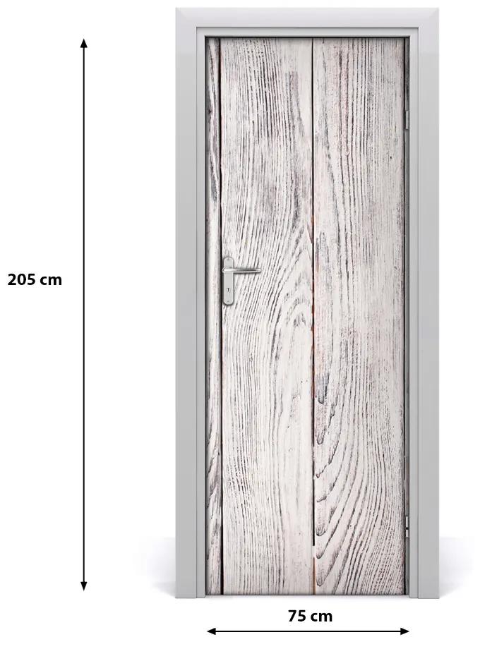 Adesivo per porta interna Muro di legno 75x205 cm