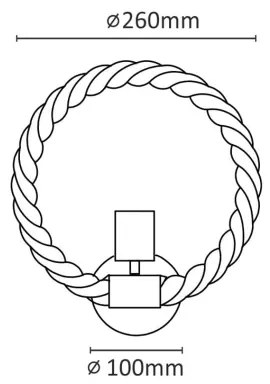 Applique a LED ROPE ARTHUR 1xE27/10W/230V