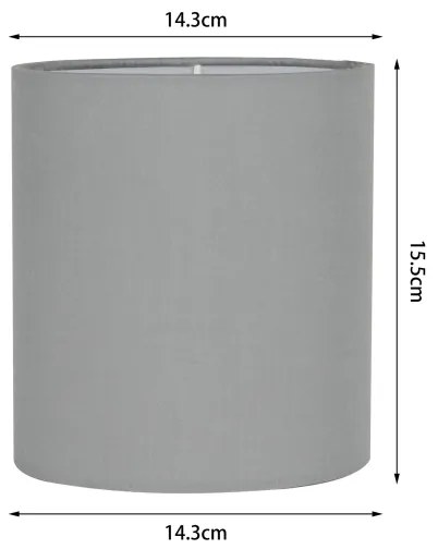 Brilagi - Paralume universale NUBILA E27 15,5x14 cm grigio chiaro