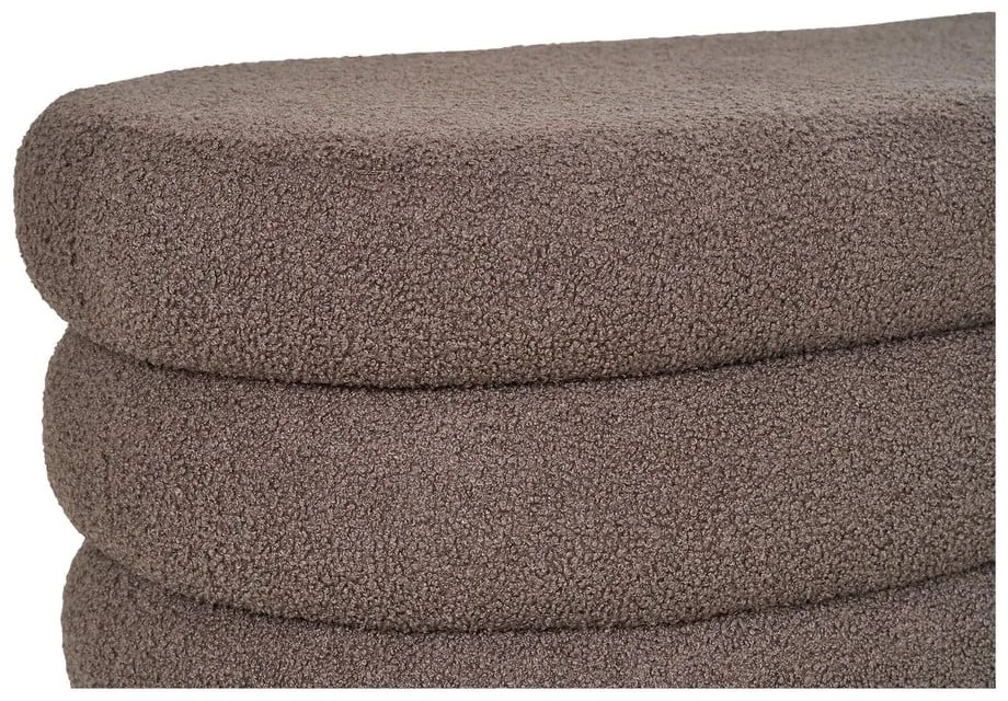 Panca marrone in tessuto bouclé Dartford - House Nordic