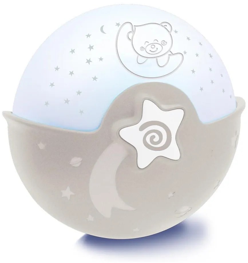 Infantino - Lampada per bambini piccola con proiettore 3xAA grigio