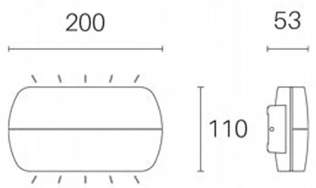 Applique Esterno/Interno Pillow Alluminio E Termoplastica Grigio Led 5+5W 4000K