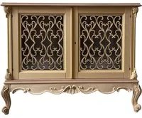 Credenza 2 porte classica barocco legno grezzo incisa 118x56x92 - Mobili 2G