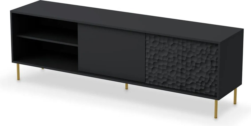 Credenza Bullet RTV-1 L180 cm in nero/oro