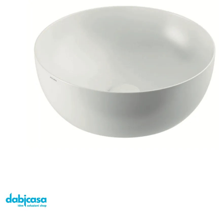 Azzurra Ceramica "Elegance Circle" Lavabo D'Appoggio Diam.40 Cm Bianco Lucido