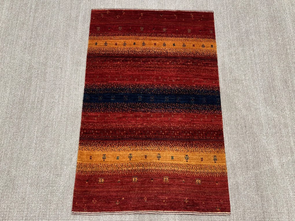 Loribaft Tappeto 120x80 Rosso (Iran) Annodato A Mano