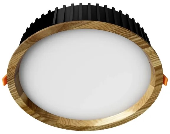 APLED - Lampada LED RONDO WOODLINE LED/18W/230V 3000K diametro 26 cm cenere legno solido