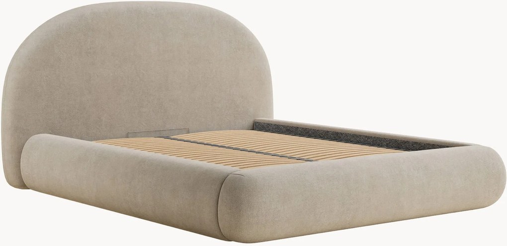 Letto imbottito fatto a mano con contenitore Maumere