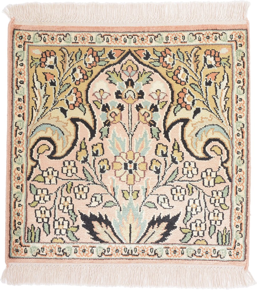 Cashmere Silk Tappeto orientale 50x50 (Indian) Annodato A Mano