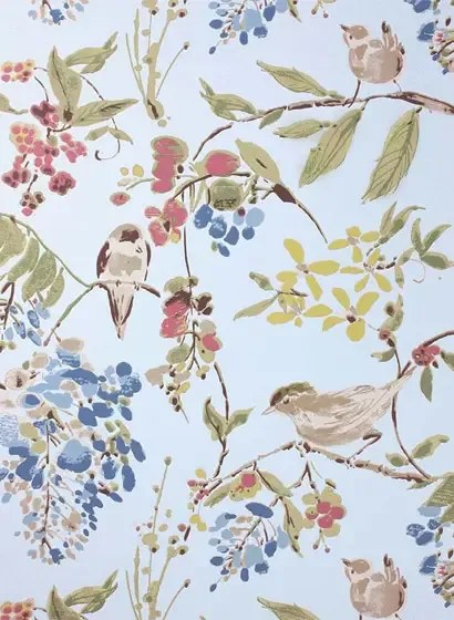 Osborne & Little Tapete Penglai - Blue/ Pink