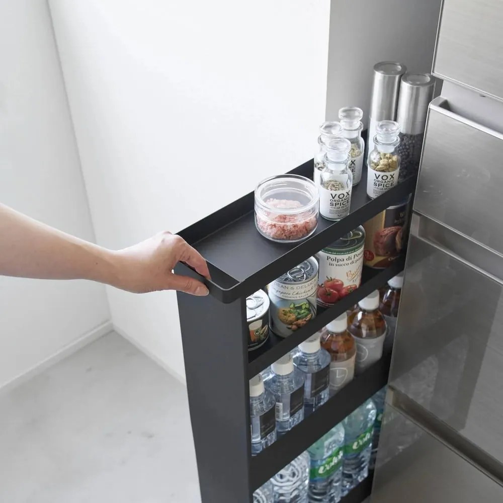 Scaffale per il bagno nero opaco in acciaio 48x80,5 cm Tower – YAMAZAKI