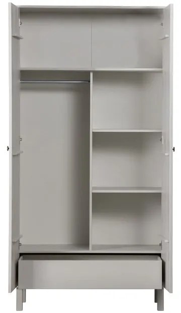 Armadio in pino grigio chiaro 100x195 cm Madu - WOOOD