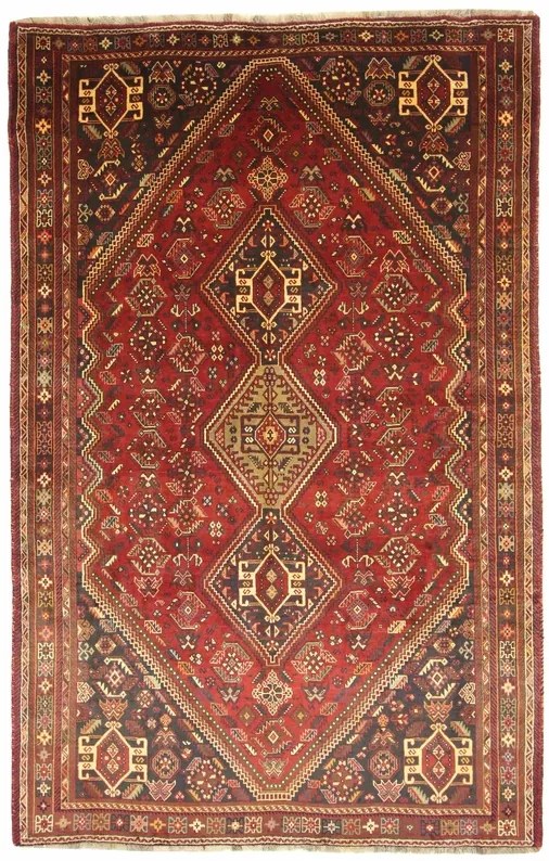 Gashghai Tappeto persiano 200x320 Rosso (Iran) Annodato A Mano
