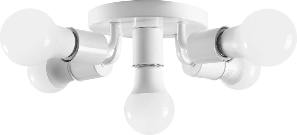 Lampada Da Soffitto Riflettore Metallico White APP706-5c