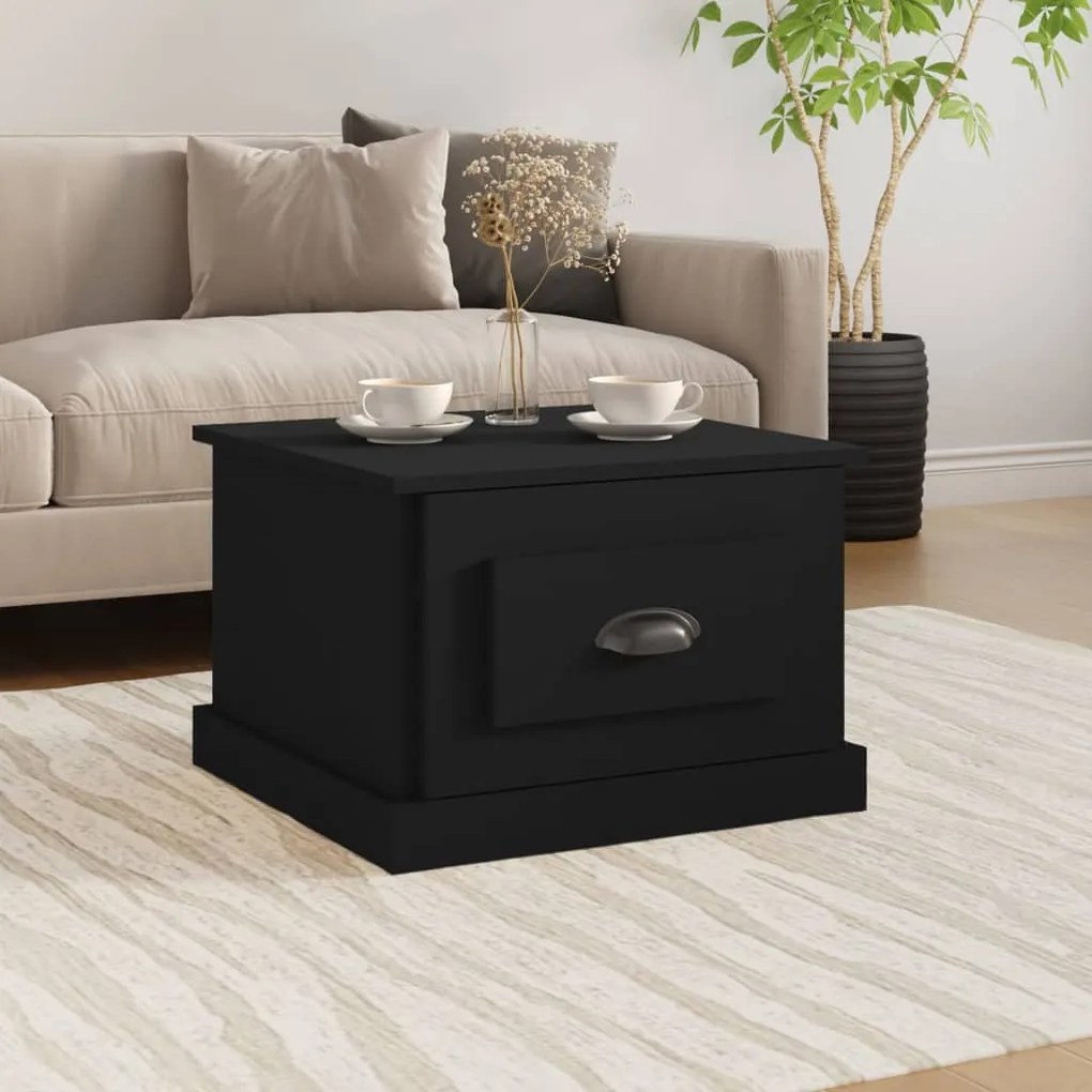 Tavolino Da Salotto Nero 50x50x35 Cm İn Legno Multistrato /