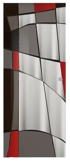Porta scorrevole Carpet6 in alluminio multicolore, L 96 x H 215 cm Sinistra