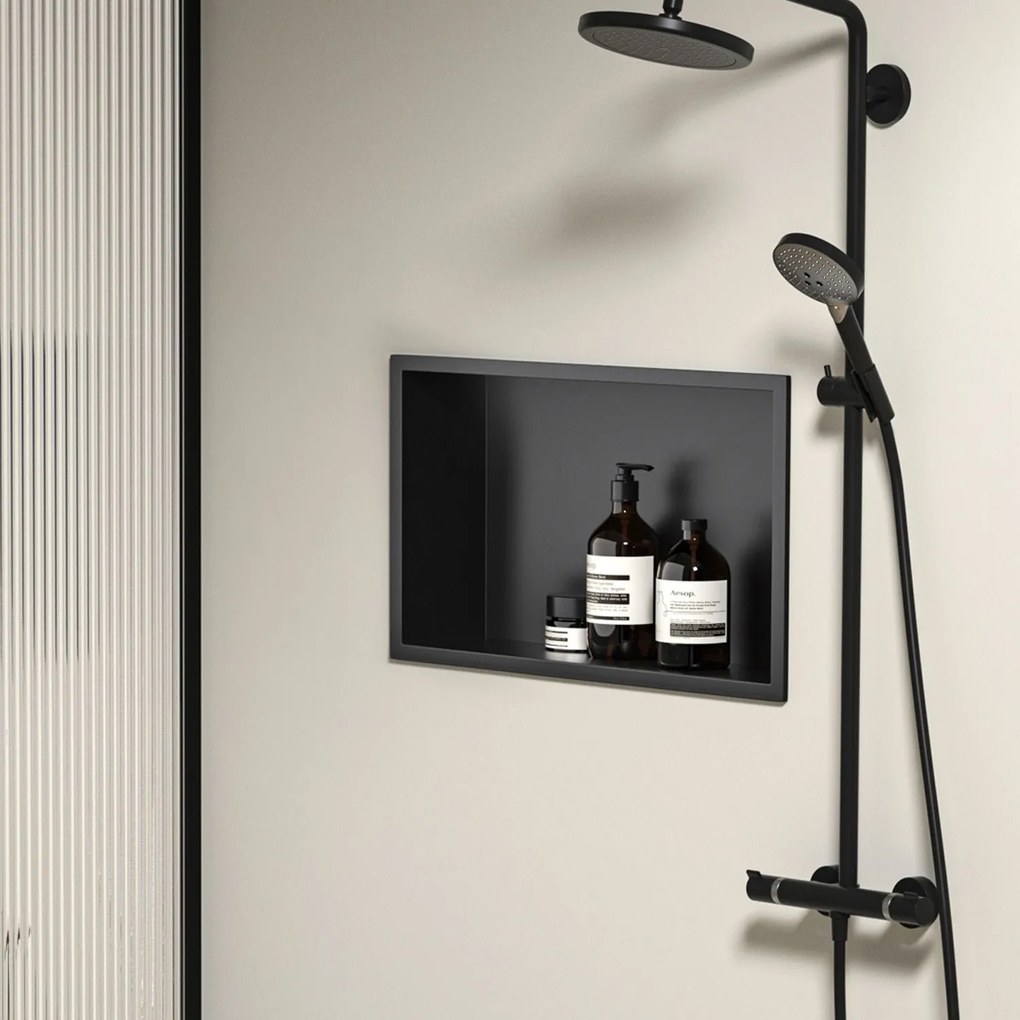 MENSOLA BAGNO 30x45 black mat