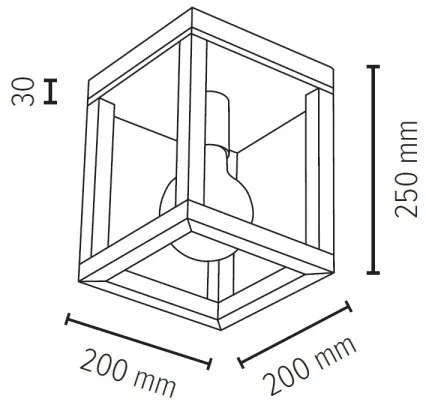 Spot-Light 9154174 - Plafoniera KAGO 1xE27/60W/230V rovere opaco