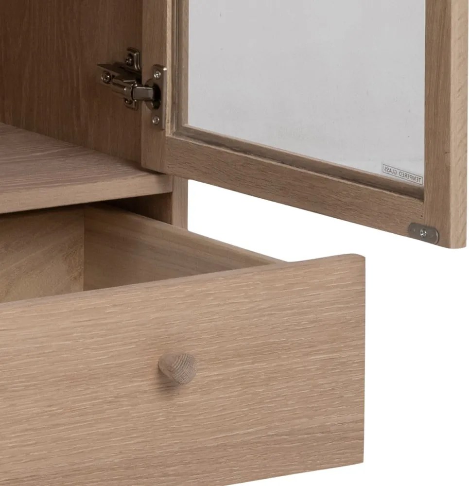 Vetrina in rovere 80x145 cm Aston - Actona