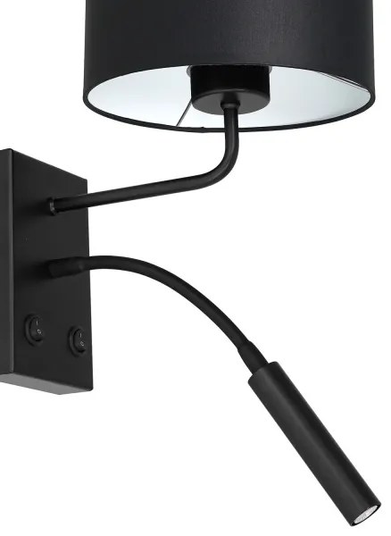 Lampada da parete ARDEN 1xE27/60W+1xG9/8W/230V nero/bianco