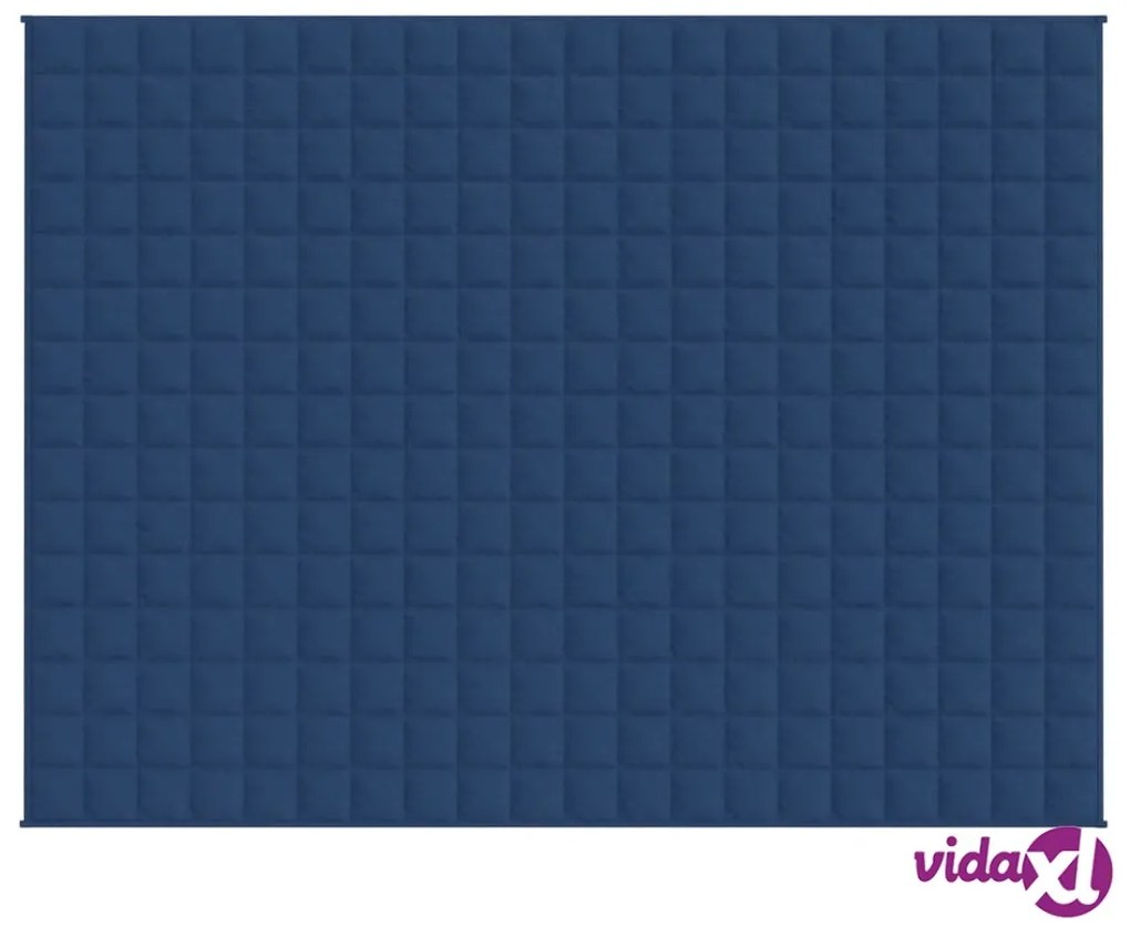 vidaXL Coperta Ponderata Blu 152x203 cm 11 kg Tessuto