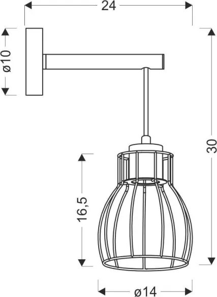 Applique BERNITA 1xE27/60W/230V