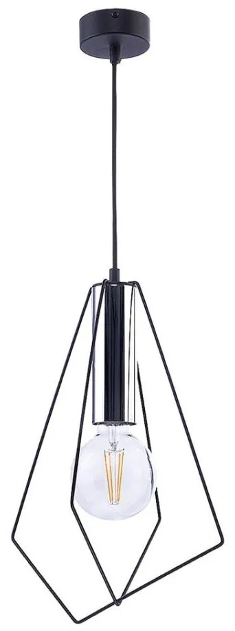 Jupiter 1661 - Lampadario a sospensione con filo KAIR 1xE27/60W/230V nero/cromo