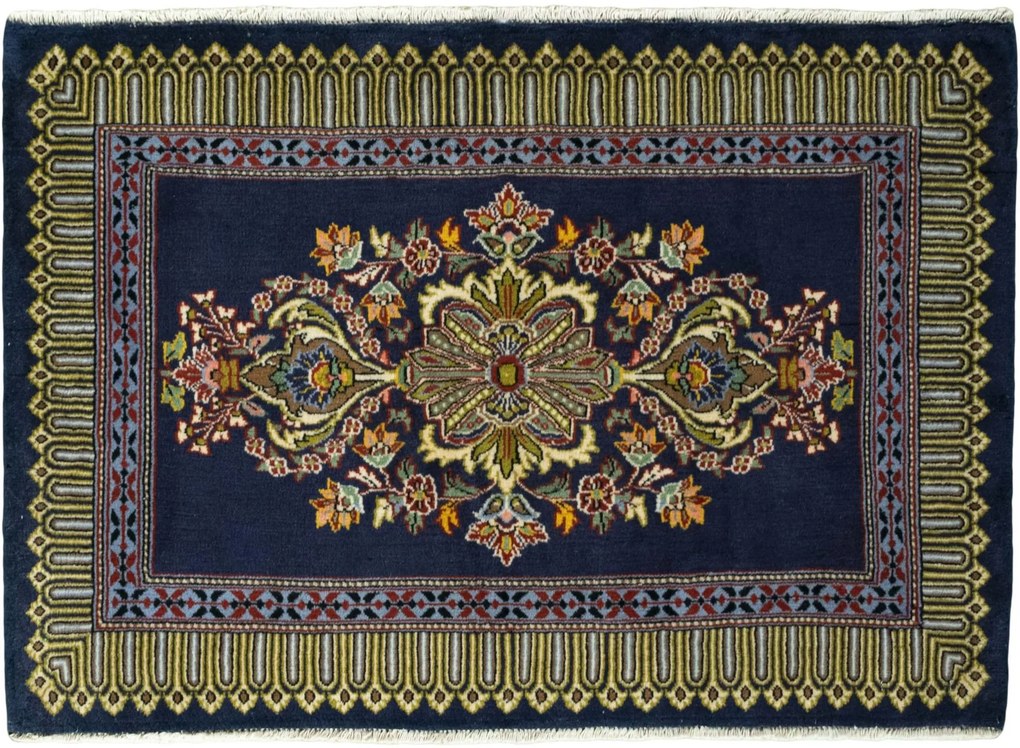 Kashan Tappeto persiano 70 x 100 Blu (Iran) Annodato A Mano