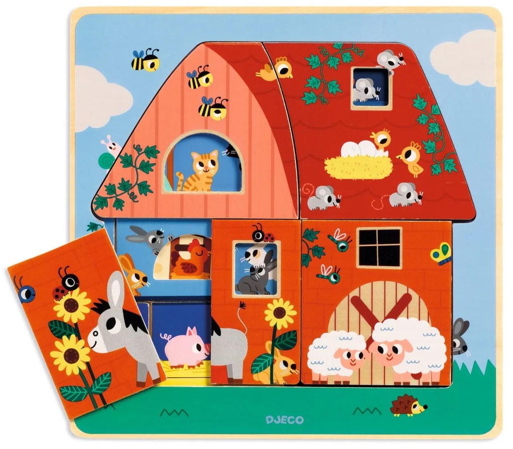 Gioco di incastro su tre livelli - In fattoria