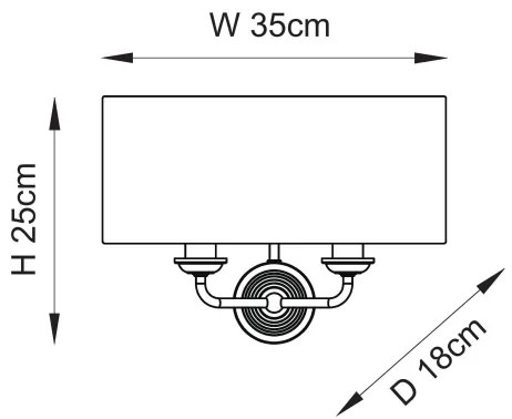 Endon 110726 - Applique HIGHCLERE 2xE14/40W/230V beige/ottone