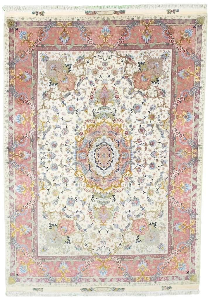 Tabriz Tappeto persiano 150 x 210 Beige (Iran) Annodato A Mano
