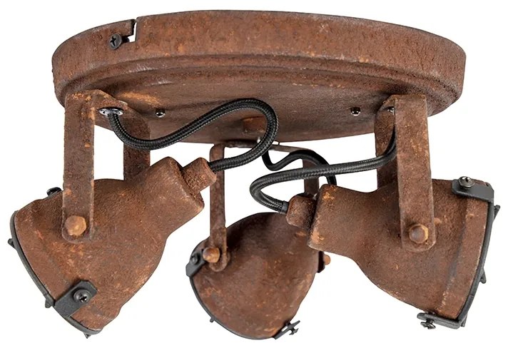 Faretto moderno color ruggine 3 luci - Sorra