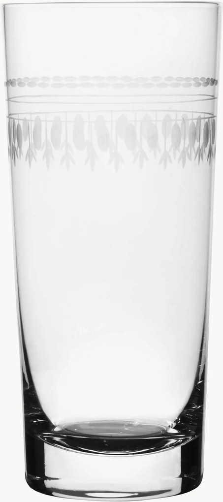 Set di 4 bicchieri da long drink in cristallo soffiato Ovals