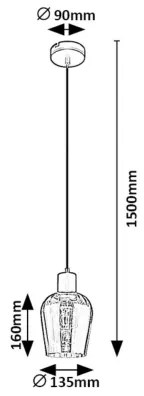 Rabalux 72270 - Lampadario a sospensione con filo FLORIAN 1xE27/40W/230V