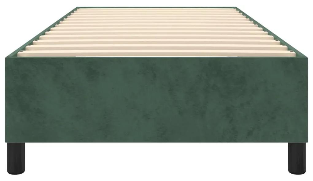 Giroletto a molle verde scuro 90x190 cm in velluto