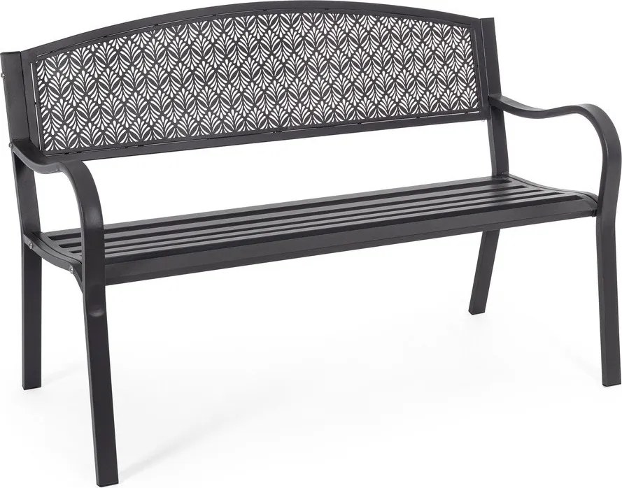 Panca da giardino color antracite in metallo Lizette – Bizzotto