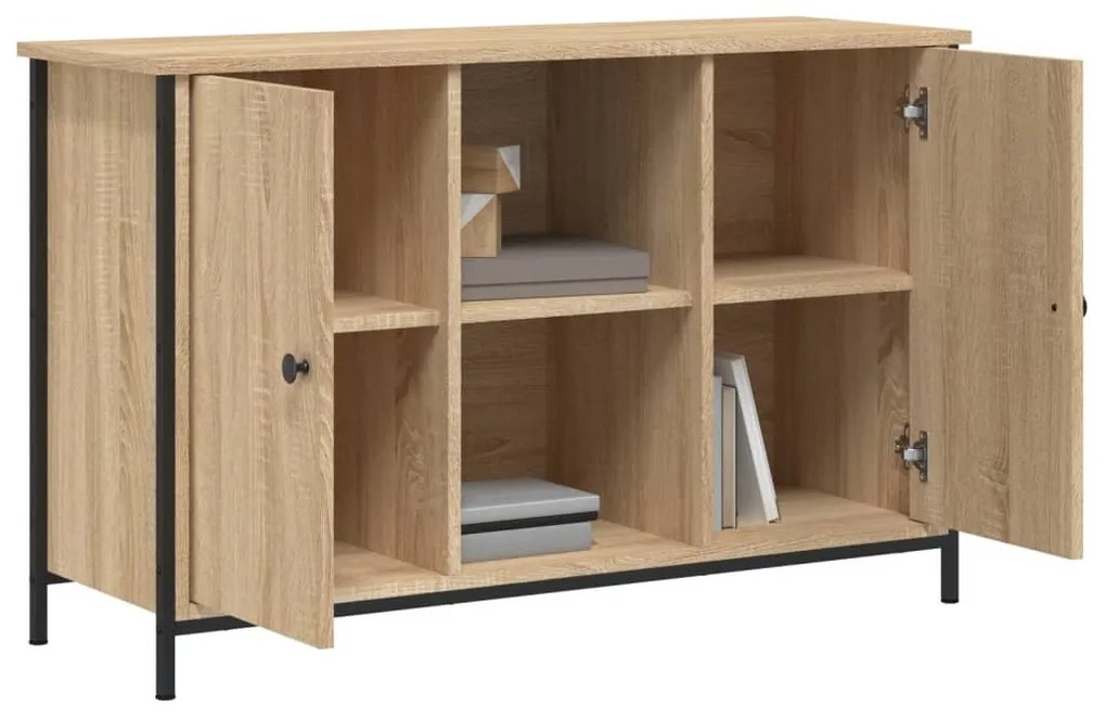 Mobile porta tv rovere sonoma 100x35x65 cm in legno multistrato