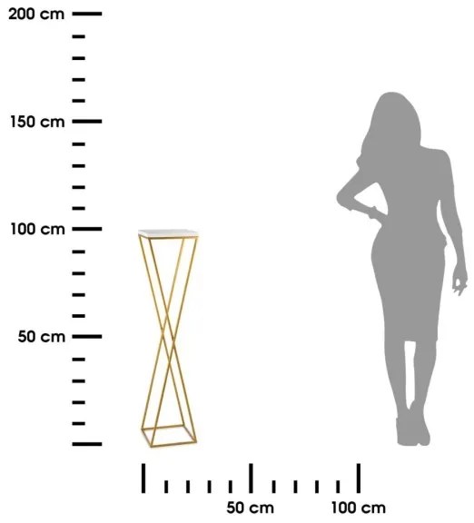 Portafiori LOFT 100x24 cm oro/bianco