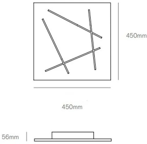 Flat plafoniera 42w 1630lm 3000k white