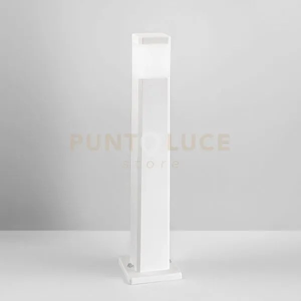 Paletto focus bianco squadrato 1 luce attacco gu10 ip65 17,5x17,5x7...