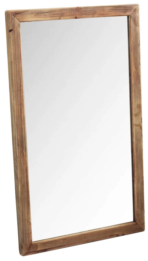 PEZ - specchio in legno di pino invecchiato