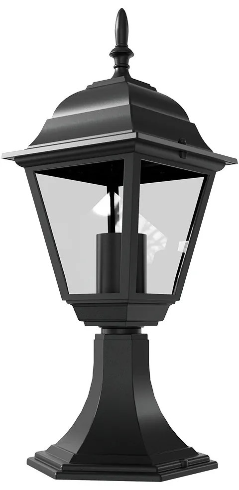 Paletto Lampione Vintage 40cm E27 IP54 Nero - Serie Alfieri