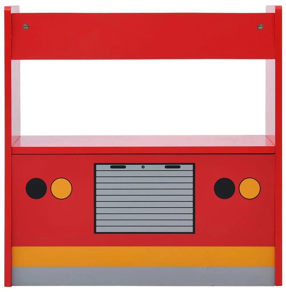 Set e Tavolo Sedie per Bambini 3pz Design Camion Pompieri Legno