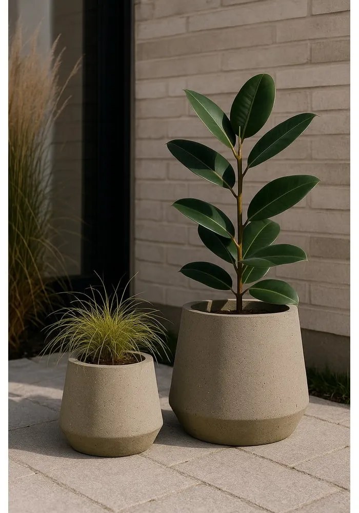 Vasi in cemento in set da 2 pezzi ø 21 cm Concrete - Bonami Selection