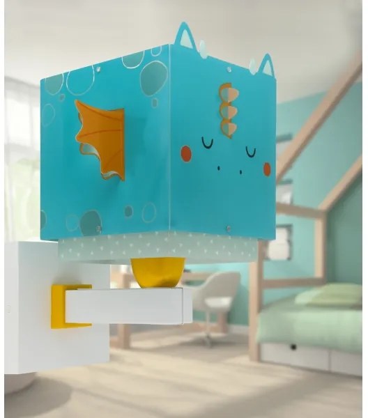 Dalber 64389 - Applique per bambini LITTLE DRAGON 1xE27/15W/230V