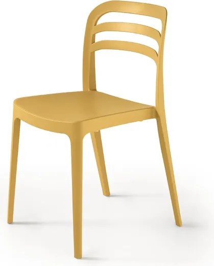 Sedia da giardino in polipropilene impilabile - DJANGO OCRA 2 pezzi