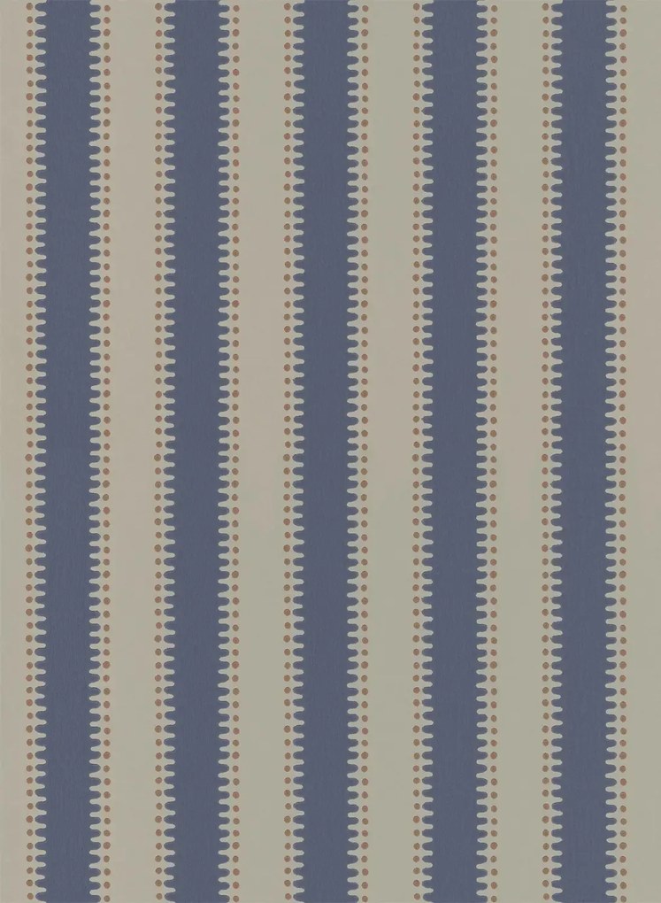 Långelid / von Brömssen Carta da parati Jagged Stripe - Denim