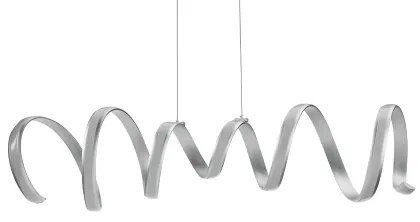 Lampada a sospensione SCIA a LED in metallo 100 cm con finitura Silver